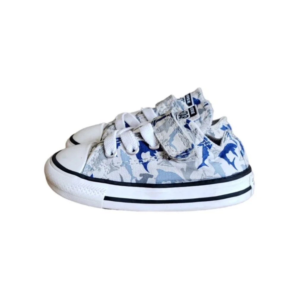 Converse Chuck Taylor All Star Shark Bite 1V Sneakers Toddler Size 5